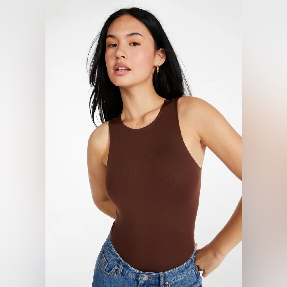 Abercrombie Chocolate Ribbed Bodysuit